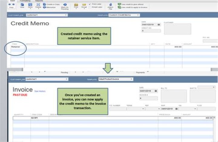 How do I set up automatic credits in QuickBooks?