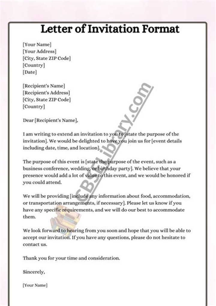 How do I write a letter of invitation to my teacher?