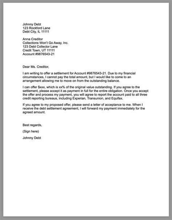 How do I write a letter to a collection agency?