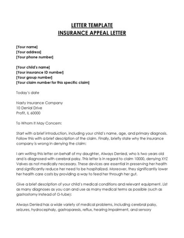 How do I write an effective insurance appeal letter?