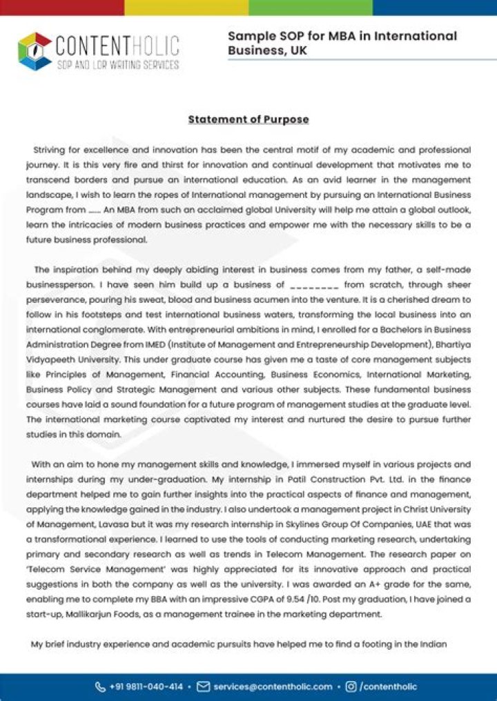 How do I write an MBA SOP?