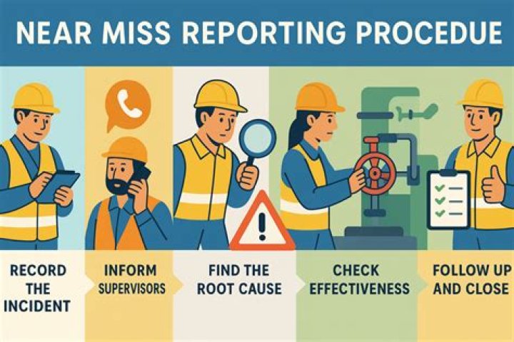How do reporting near misses help improve workplace safety?
