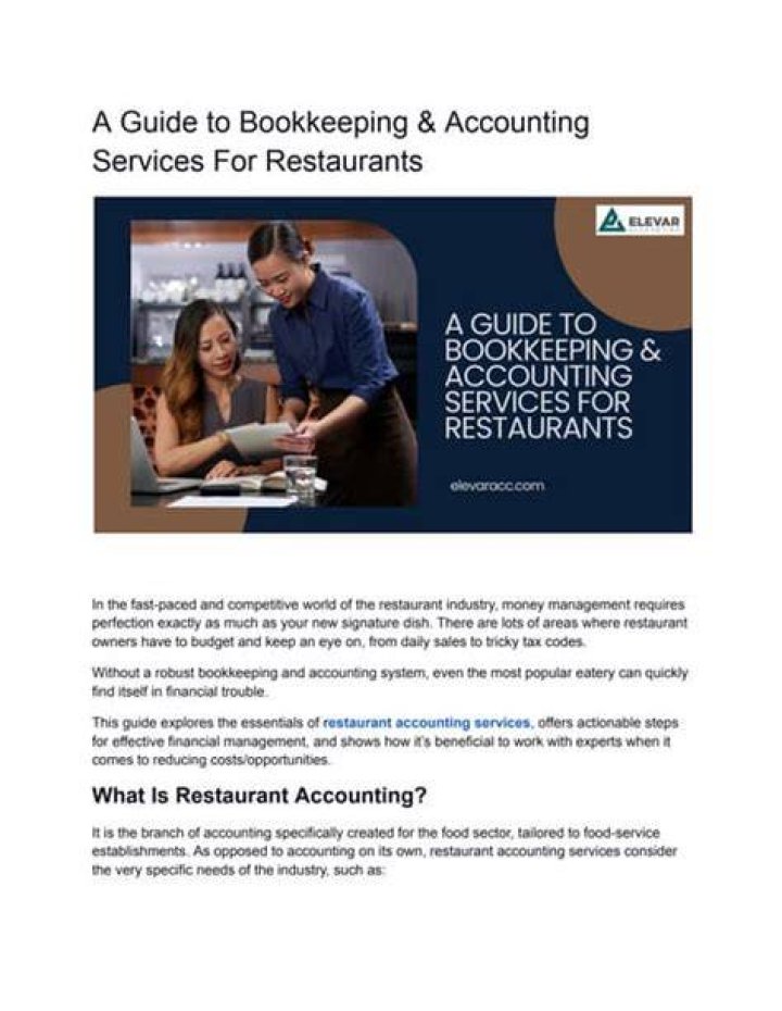 How do restaurants do accounting?