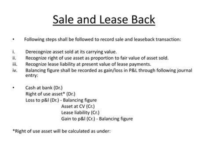 How do you account for sale and leaseback transaction?