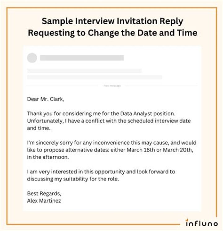 How do you ask for change of interview date?