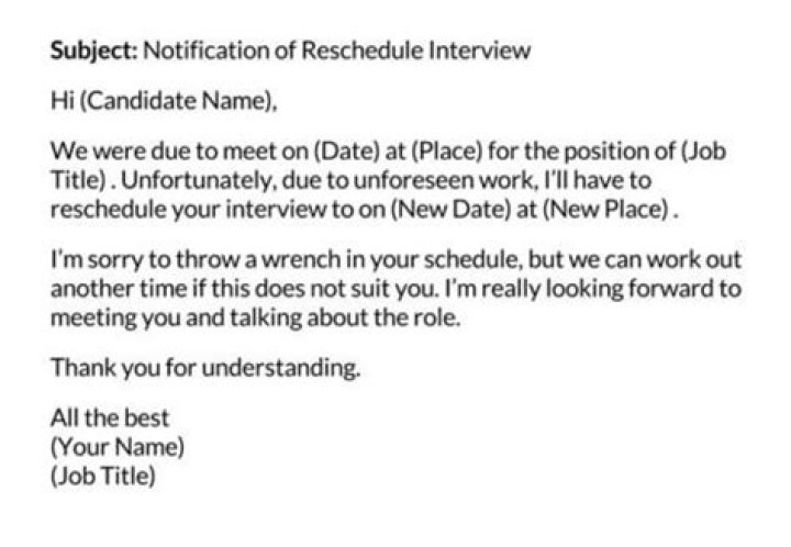 How do you ask to reschedule an interview?
