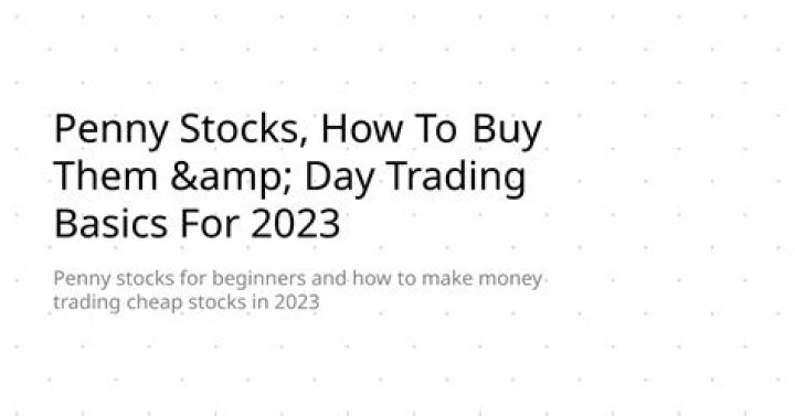 How do you buy penny stocks?
