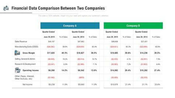 How do you compare companies based on ratios?
