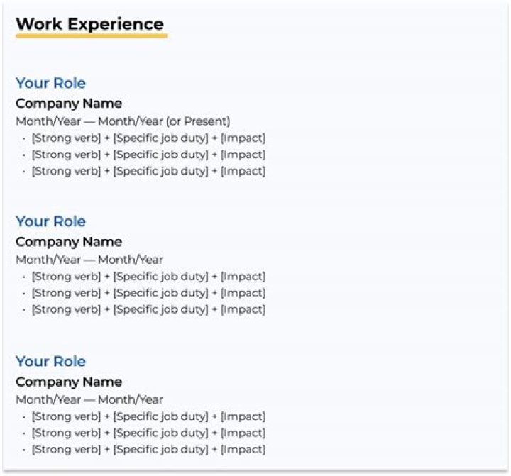 How do you describe your work experience in a job interview?