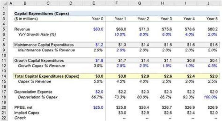 How do you enter capital expenditures?