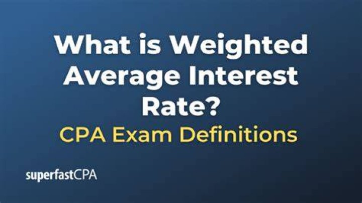 How do you find weighted average interest rate?