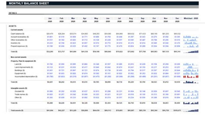 How do you forecast monthly balance sheet?