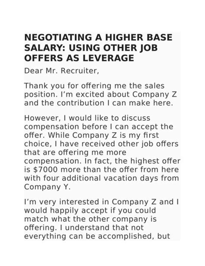 How do you handle a job offer negotiation?