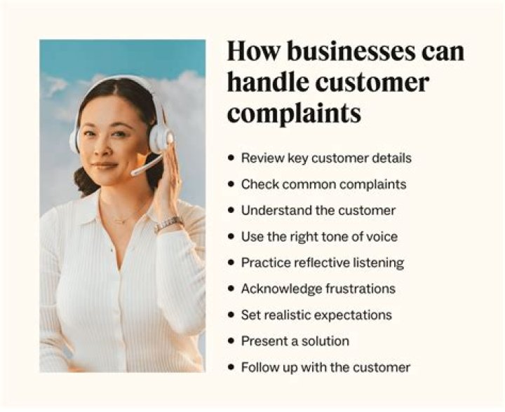 How do you handle complaints from a customer?