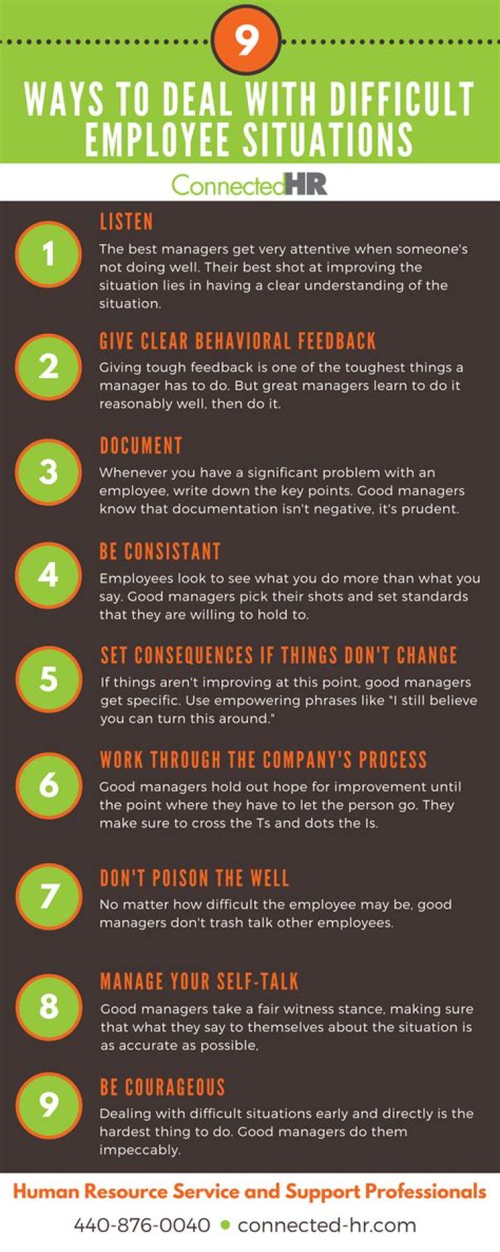 How do you handle difficult situations with employees?
