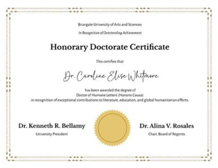 How do you list an honorary degree?