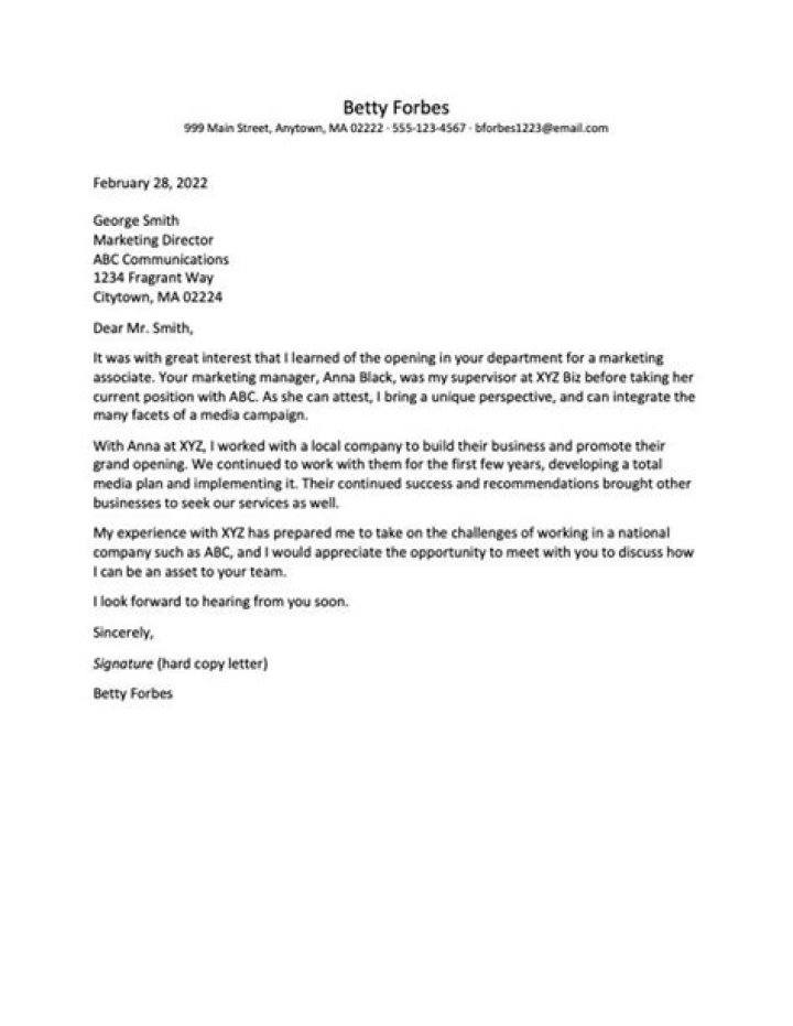 How do you mention someone referred you in a cover letter?