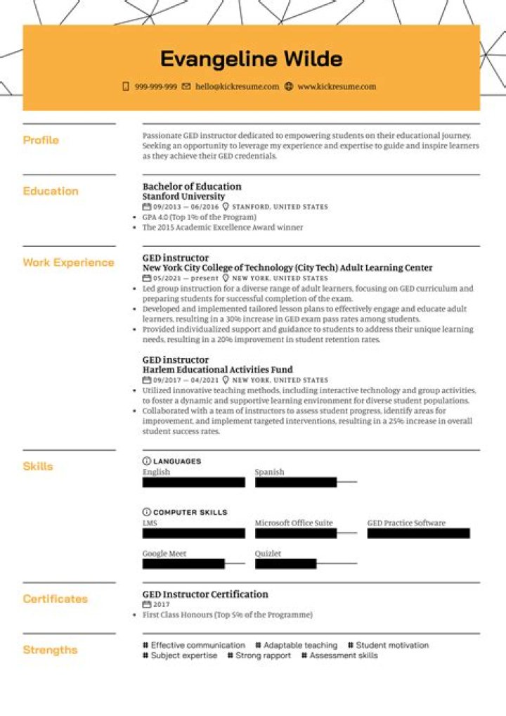 How do you put you have a GED on your resume?