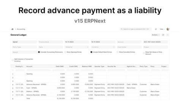 How do you record advance payments to vendors in accounting?