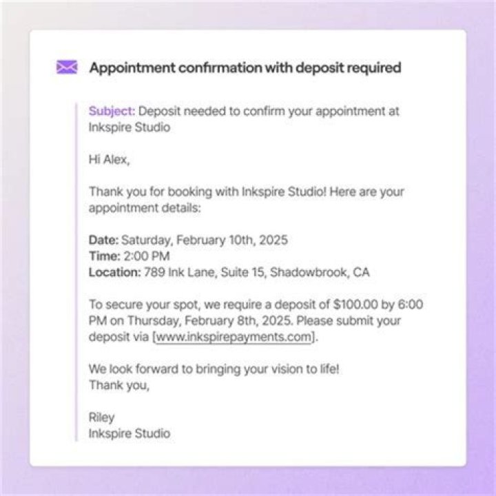 How do you reply to a confirmation time schedule email?