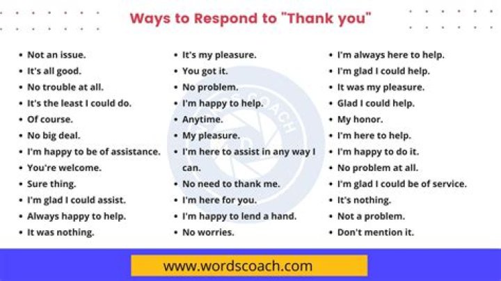 How do you reply to thanx?