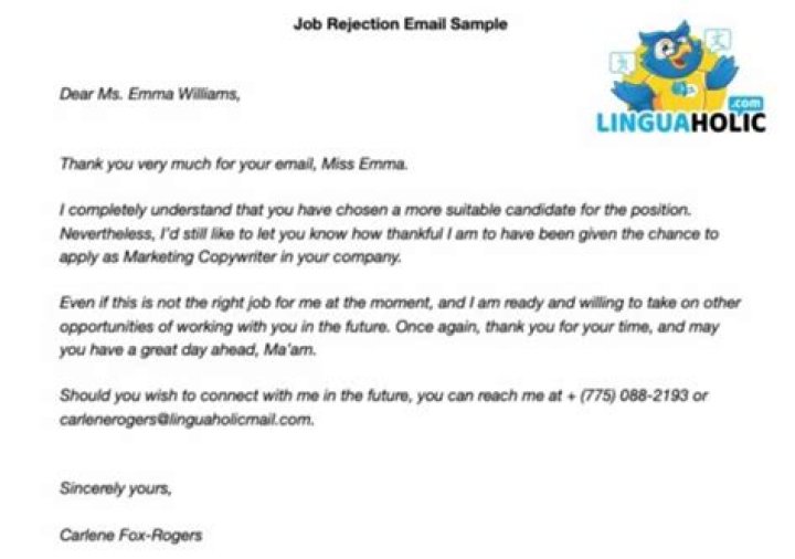 How do you respond to a job denial letter?