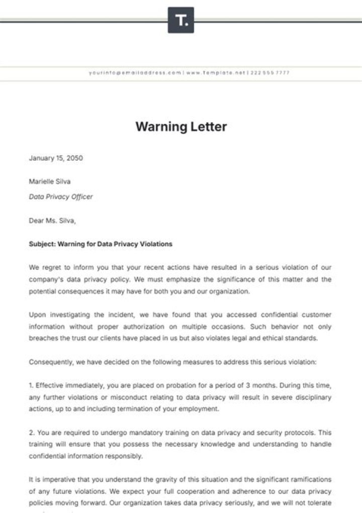 How do you respond to a warning letter?