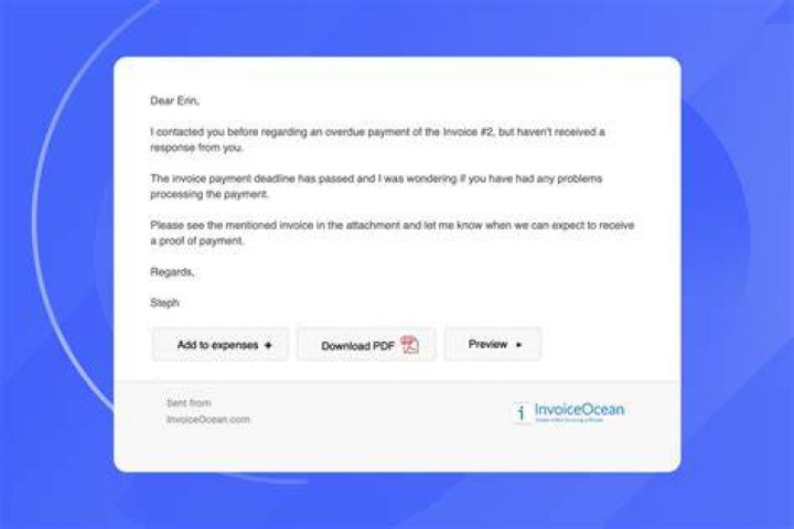 How do you respond to an overdue invoice?