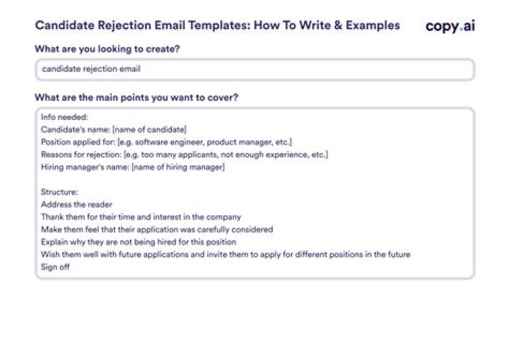 How do you respond to an unsuccessful job application email?