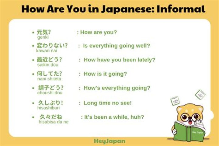 How do you respond to how are you in Japanese?