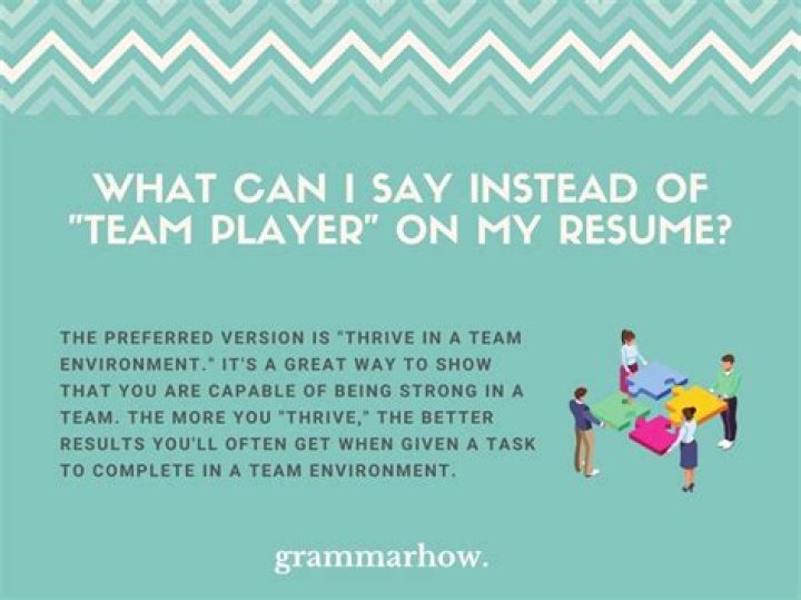 How do you say you are a good team player on a resume?