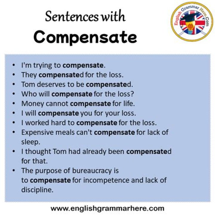 How do you use compensate in a sentence?