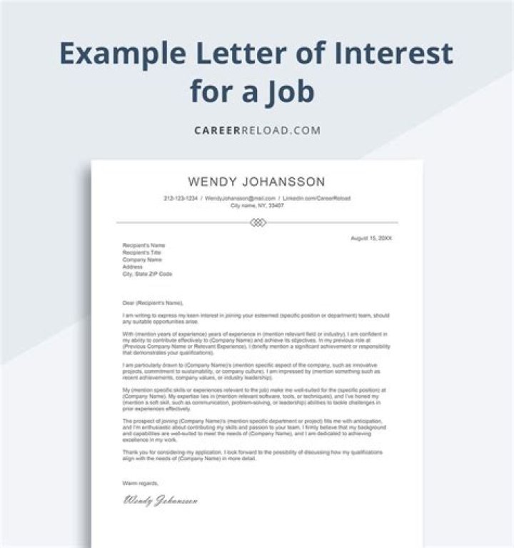 How do you write a good expression of interest for a job?