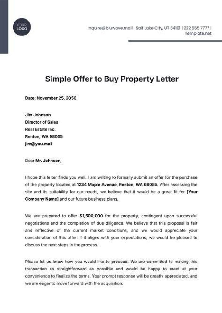 How do you write a note for buying a house?