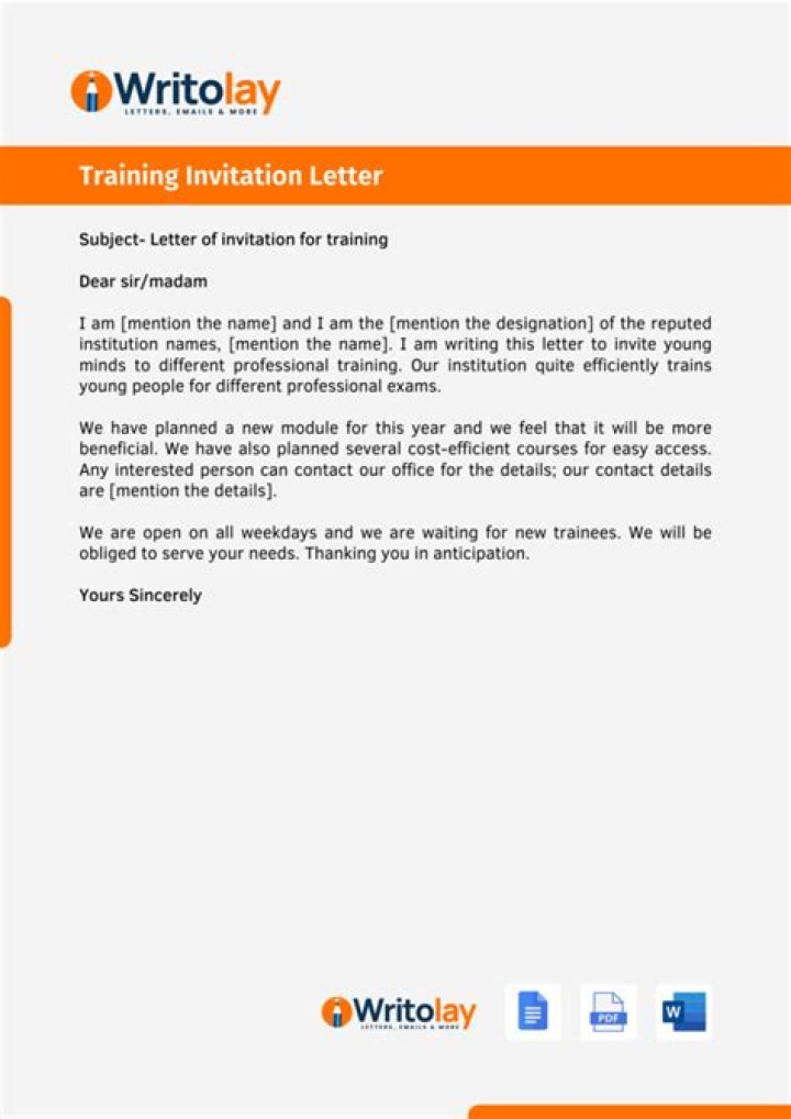 How do you write a training request email?
