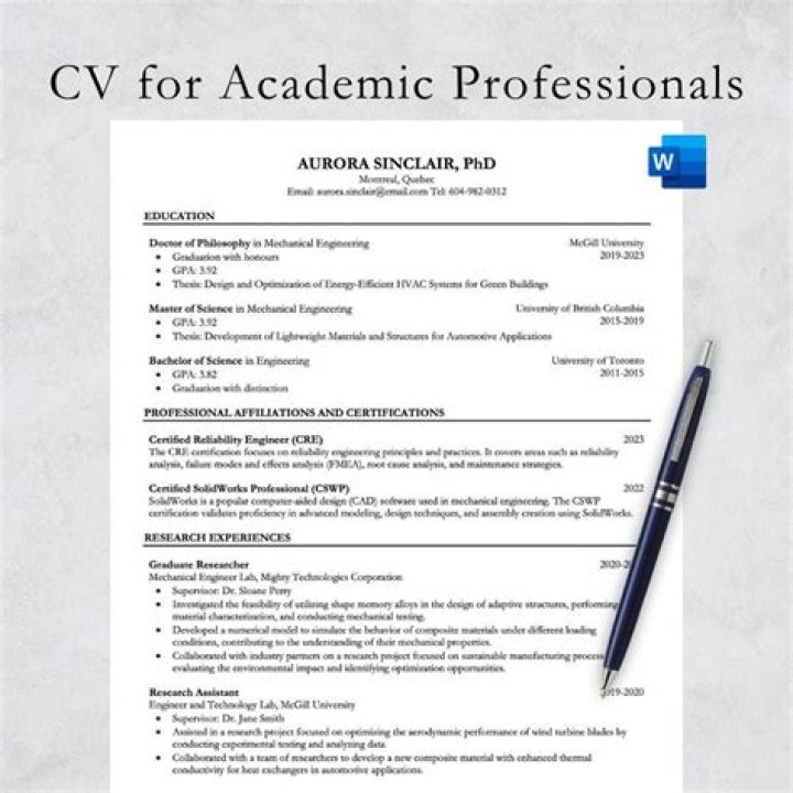 How do you write academic excellence on a CV?