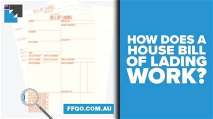 How does a house bill of lading work?