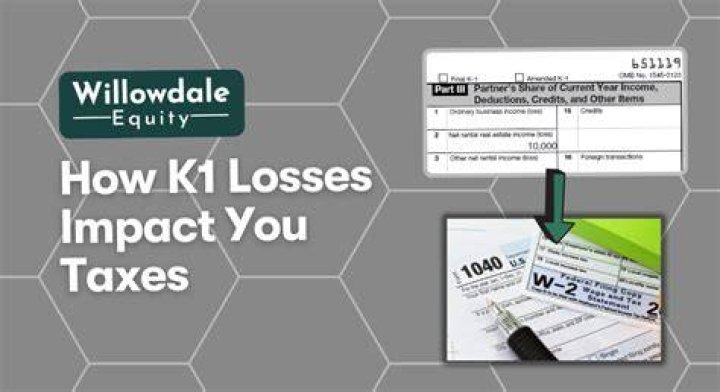 How does a k1 loss affect my personal taxes?