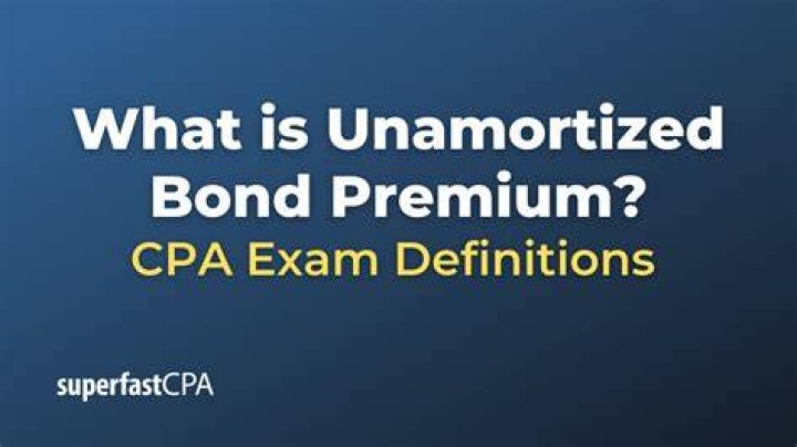 How is bond premium treated?