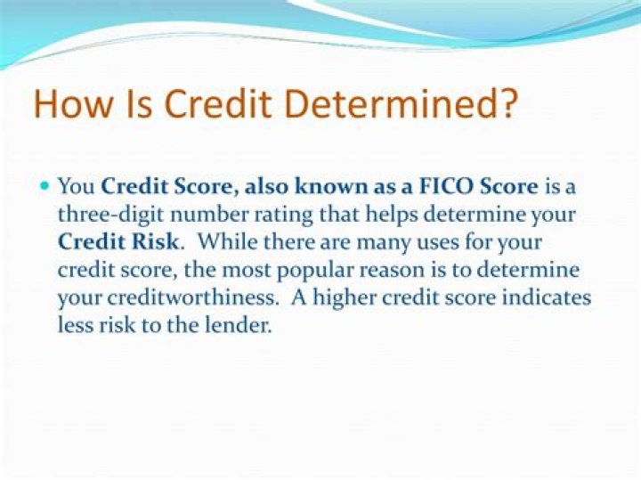 How is credit determined?