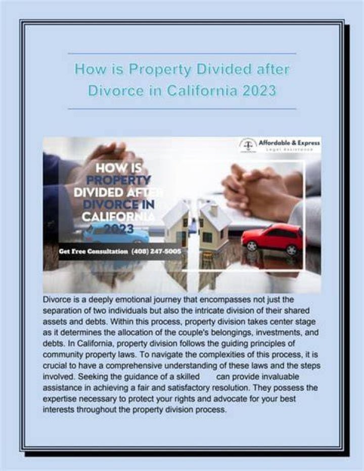How is property divided after divorce?