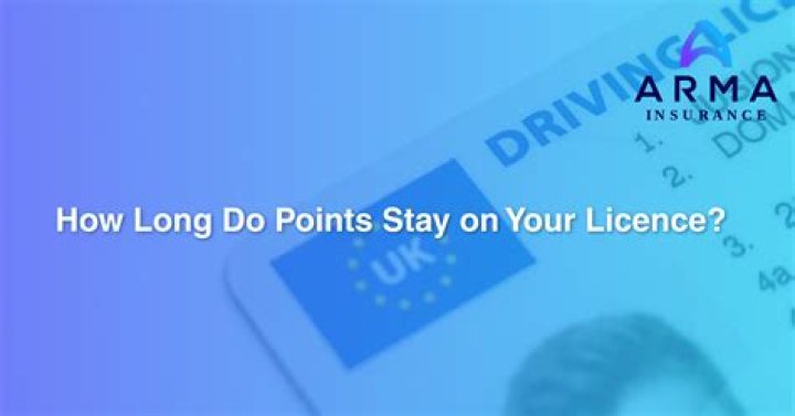 How long do points stay on your car insurance?