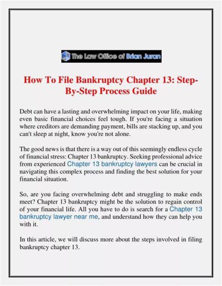 How long does it take to rebuild credit after filing Chapter 13?
