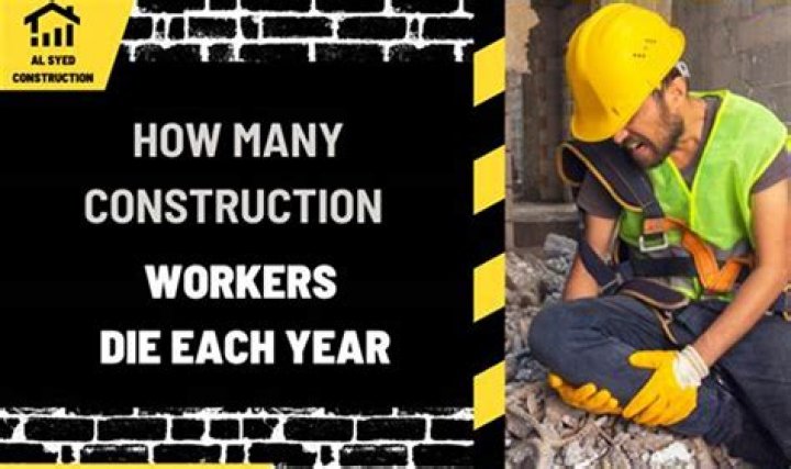 How many construction workers die each year in the UK?