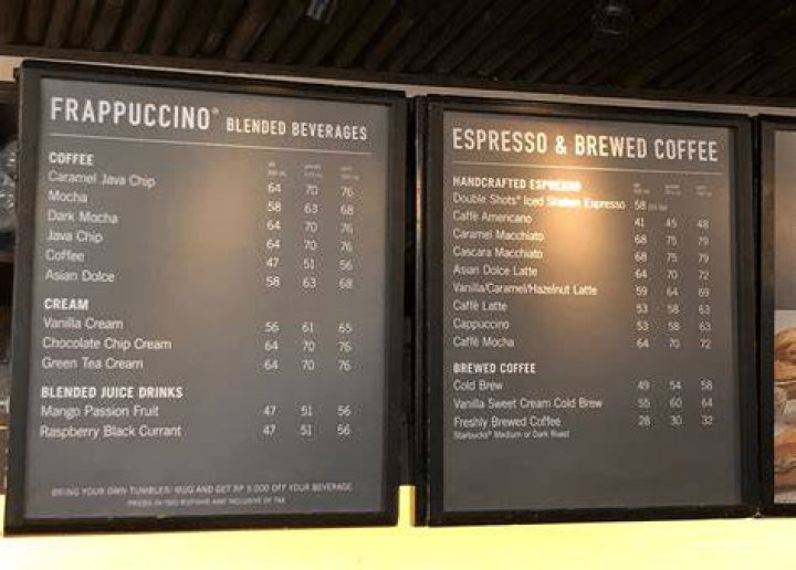 How many varieties of coffee does Starbucks have?