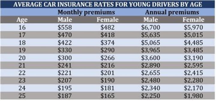 How much do auto insurance rates vary by age?