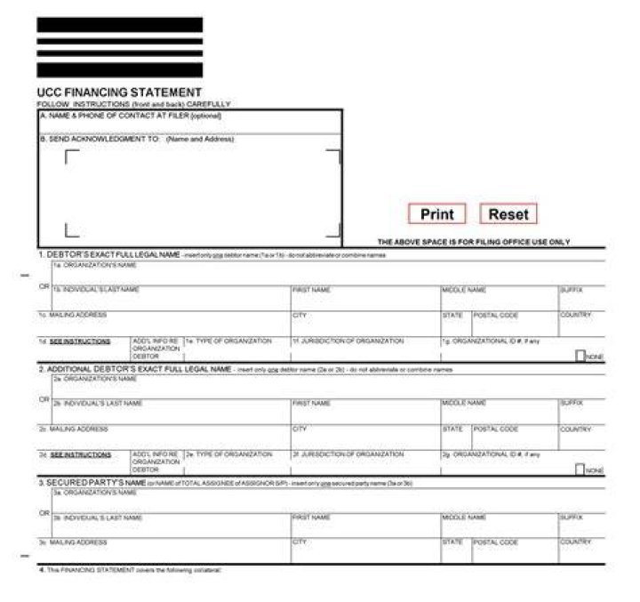 How much does it cost to file a UCC1?