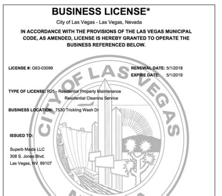How much is a business license in Las Vegas?