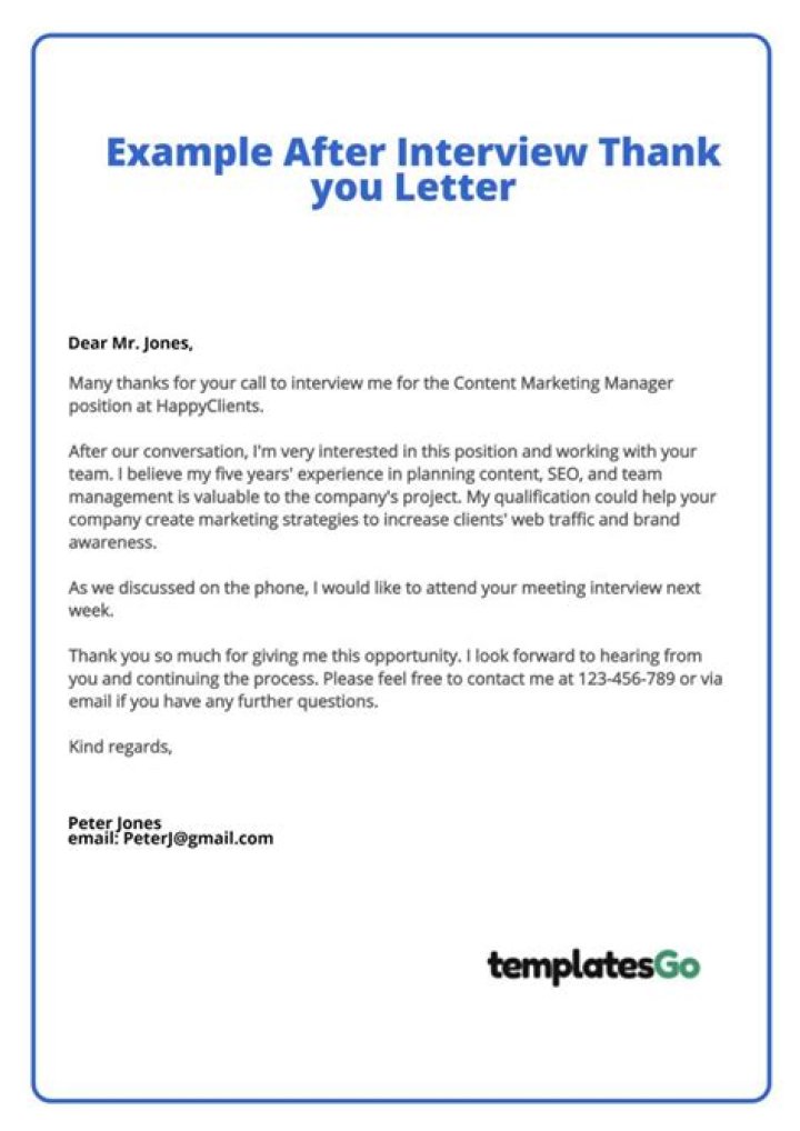 How soon after an interview should you send a thank you?