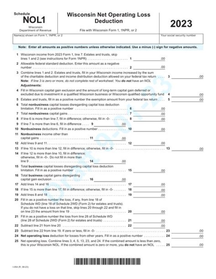 How to calculate NOL deduction?